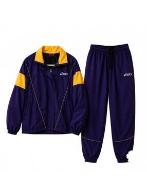 ASICS Purple Wind Suit Set- Jacket size L, Pants size M